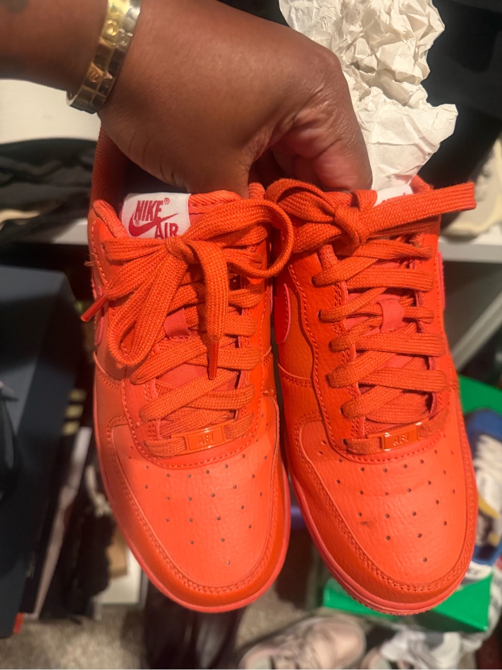 Nike Kids Orange Low-Top Sneakers